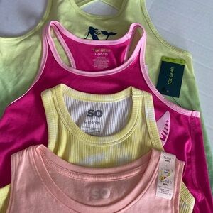 SO Kids' Pink, Yellow, and Peach Tank Tops